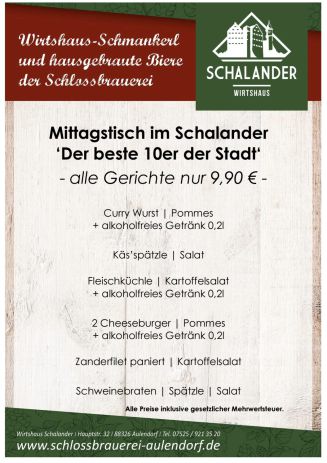 Endlich wieder Mittagstisch ab 14. April 2025!